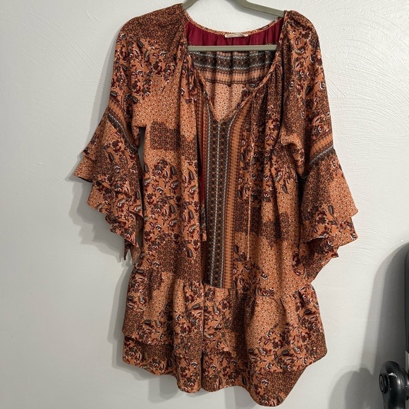 Altar'd State Dresses & Skirts - Altar'd State Printed Long Sleeve Dress Tunic Shirt | Boho Bohemian | Size Small